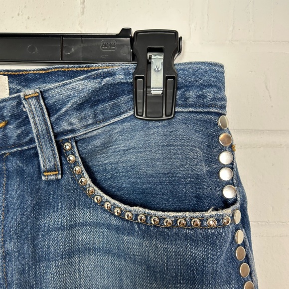 Frame Denim Stud Detailing Jean Skirt - Picture 3 of 5